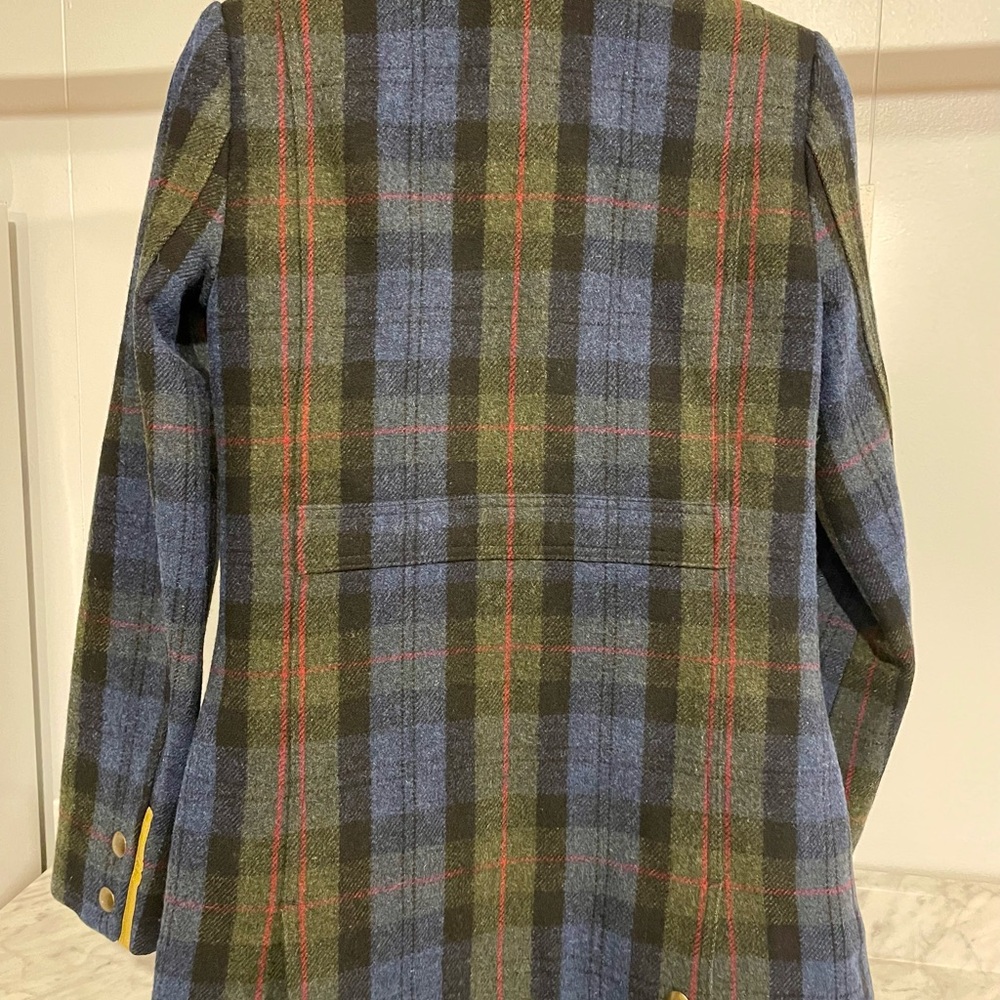 Joules Ladies Wool Plaid Fieldcoat - Picture 2 of 15